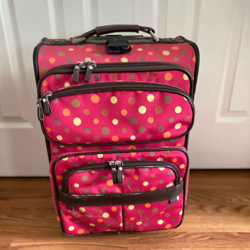 Pink Polka Dot Suitcase